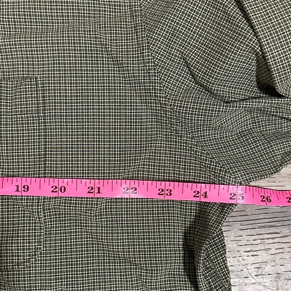 Abercrombie & Fitch Green Plaid Long Sleeve Button-Up Shirt Men's XL Cotton